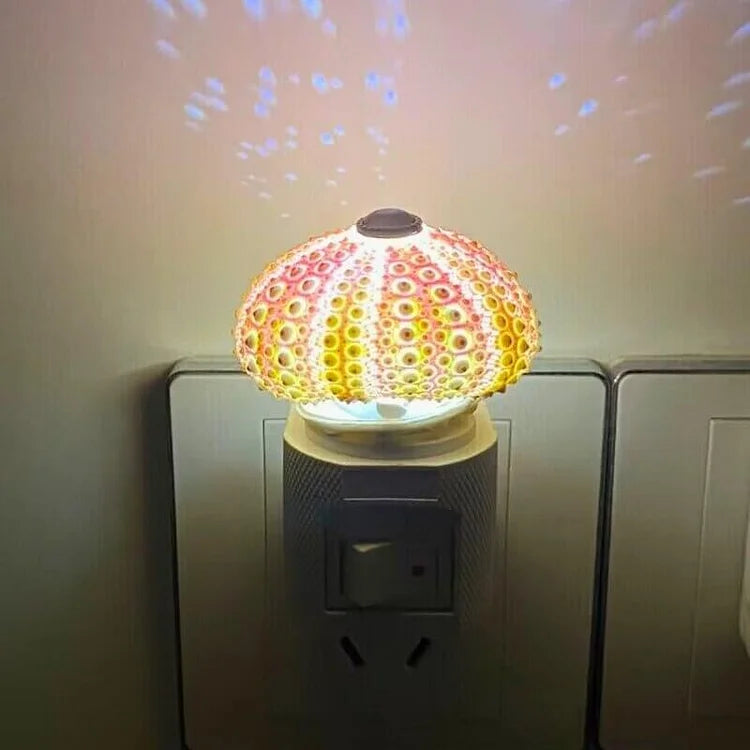 Lampe de bureau rustique style bord de mer avec abat-jour en coquillage