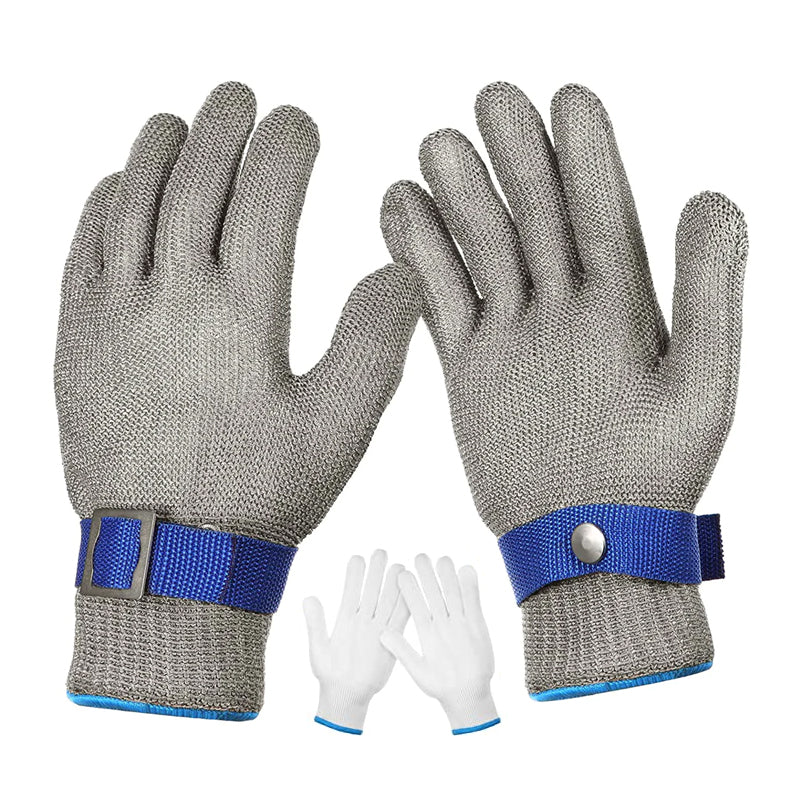 Gants de sécurité de laboratoire en maille d'acier durable