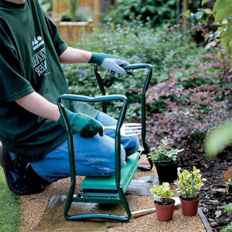 Comfortable Garden Kneeler and Stool (Green) - Halri