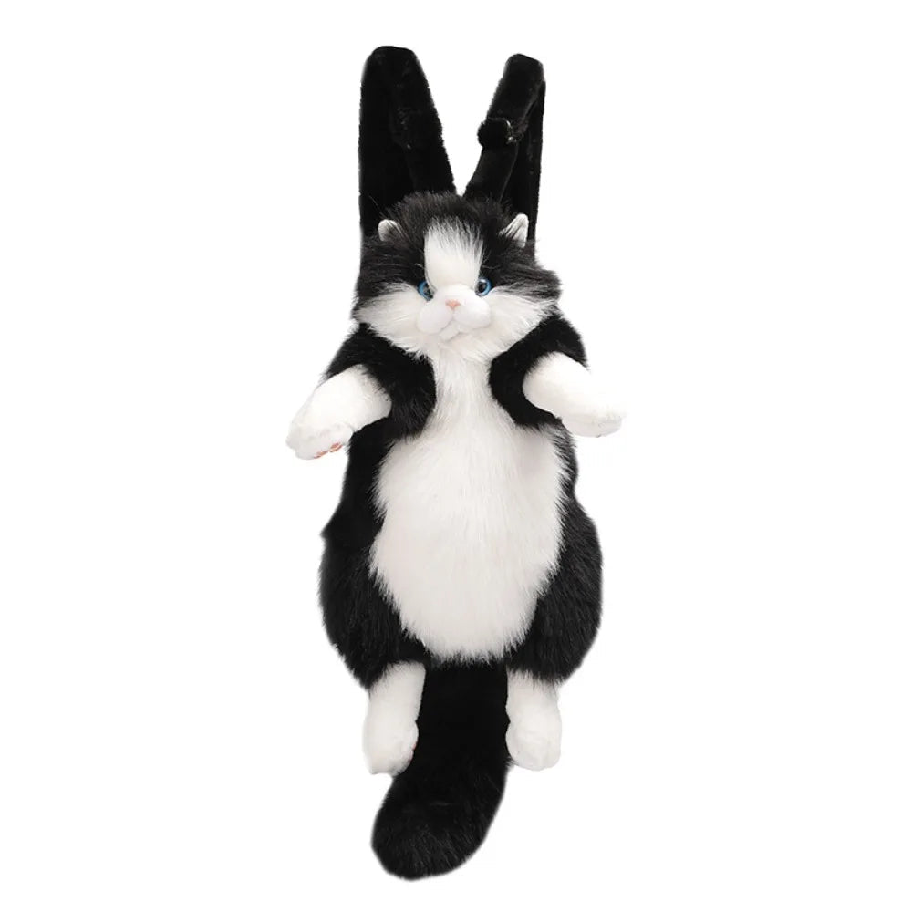 Sac à dos en peluche douce avec un adorable chaton