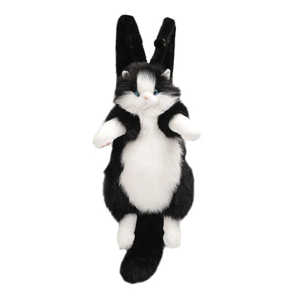Sac à dos en peluche douce avec un adorable chaton