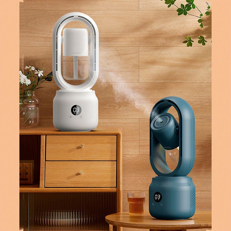 Ventilateur mince et silencieux avec humidificateur et veilleuse