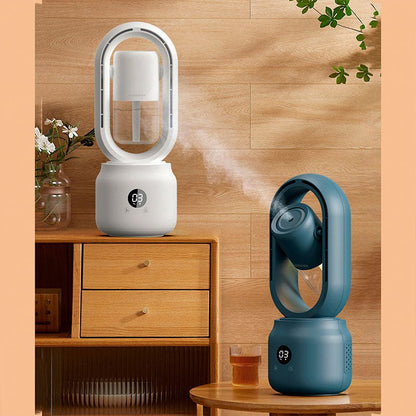 Ventilateur mince et silencieux avec humidificateur et veilleuse