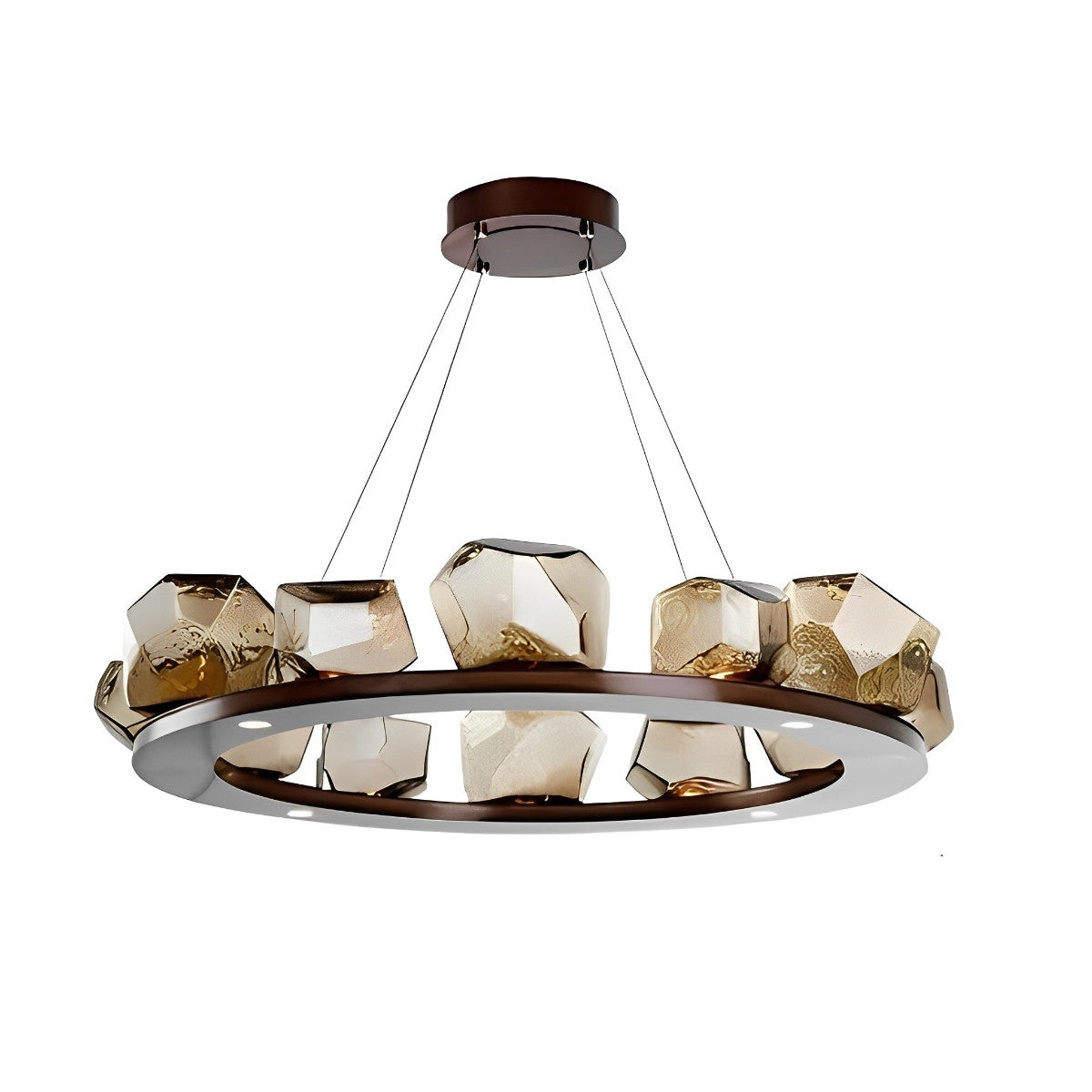 Unique Drop Glass Pendant Chandelier Light Fixture
