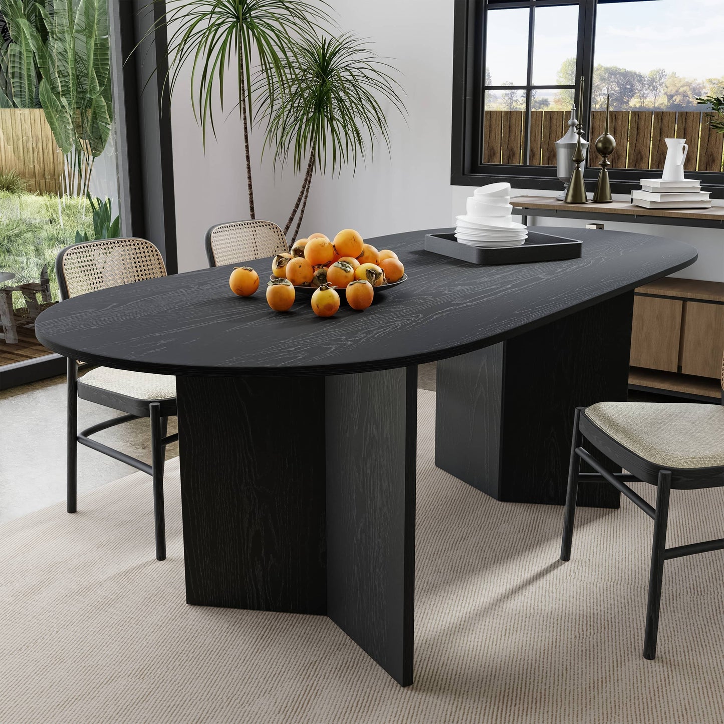 Large Wooden Table for 6 People