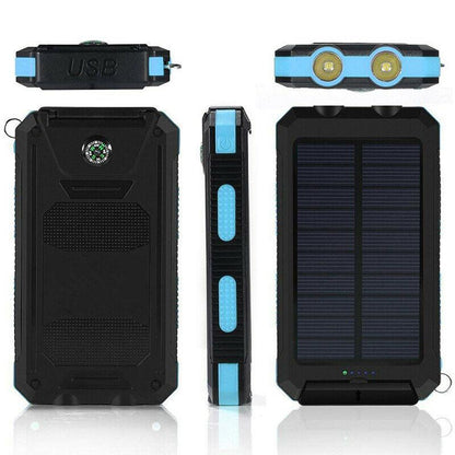 High Capacity Solar Power Bank, Waterproof Portable Charger - Halri