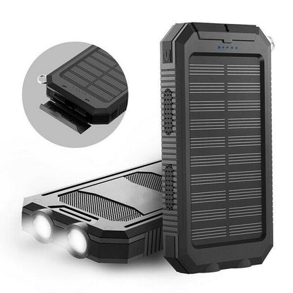 High Capacity Solar Power Bank, Waterproof Portable Charger