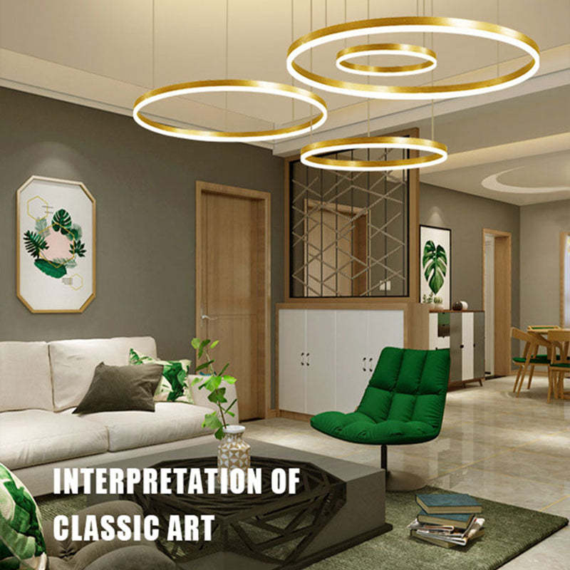 Stylish Metal Pendant Light Circle Design