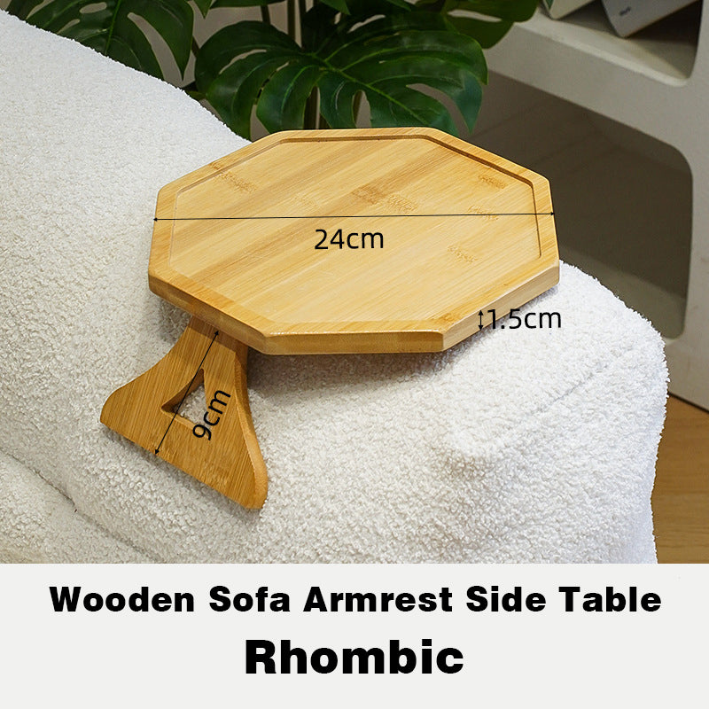 Table d'appoint de canapé en bois naturel