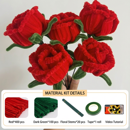 Kit de bricolage facile pour fleurs artificielles faites à la main