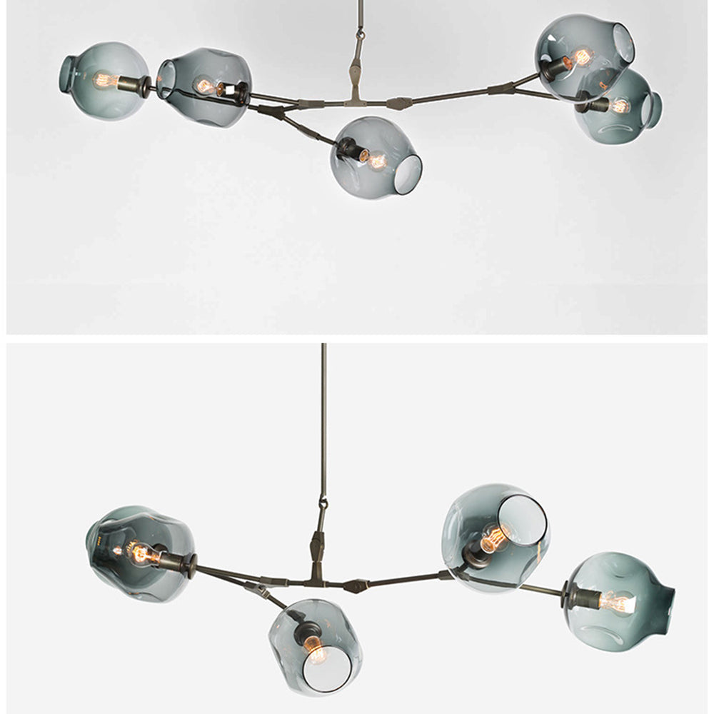 Beautiful Blue Crystal Hanging Chandelier Light