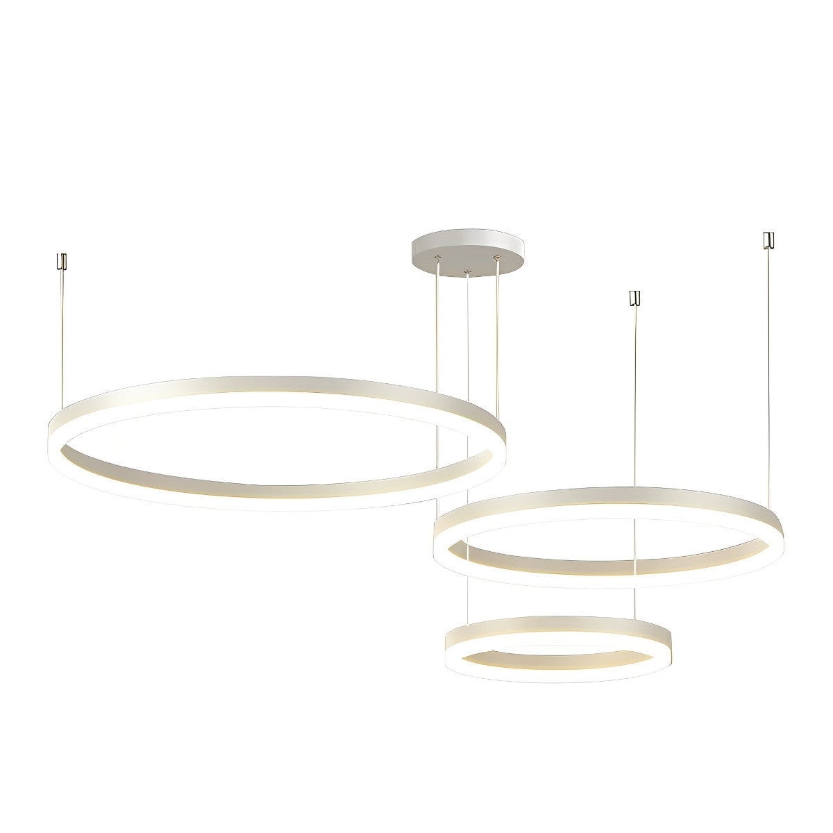 Round Stainless Steel Pendant Light Fixtures with Adjustable Brightness