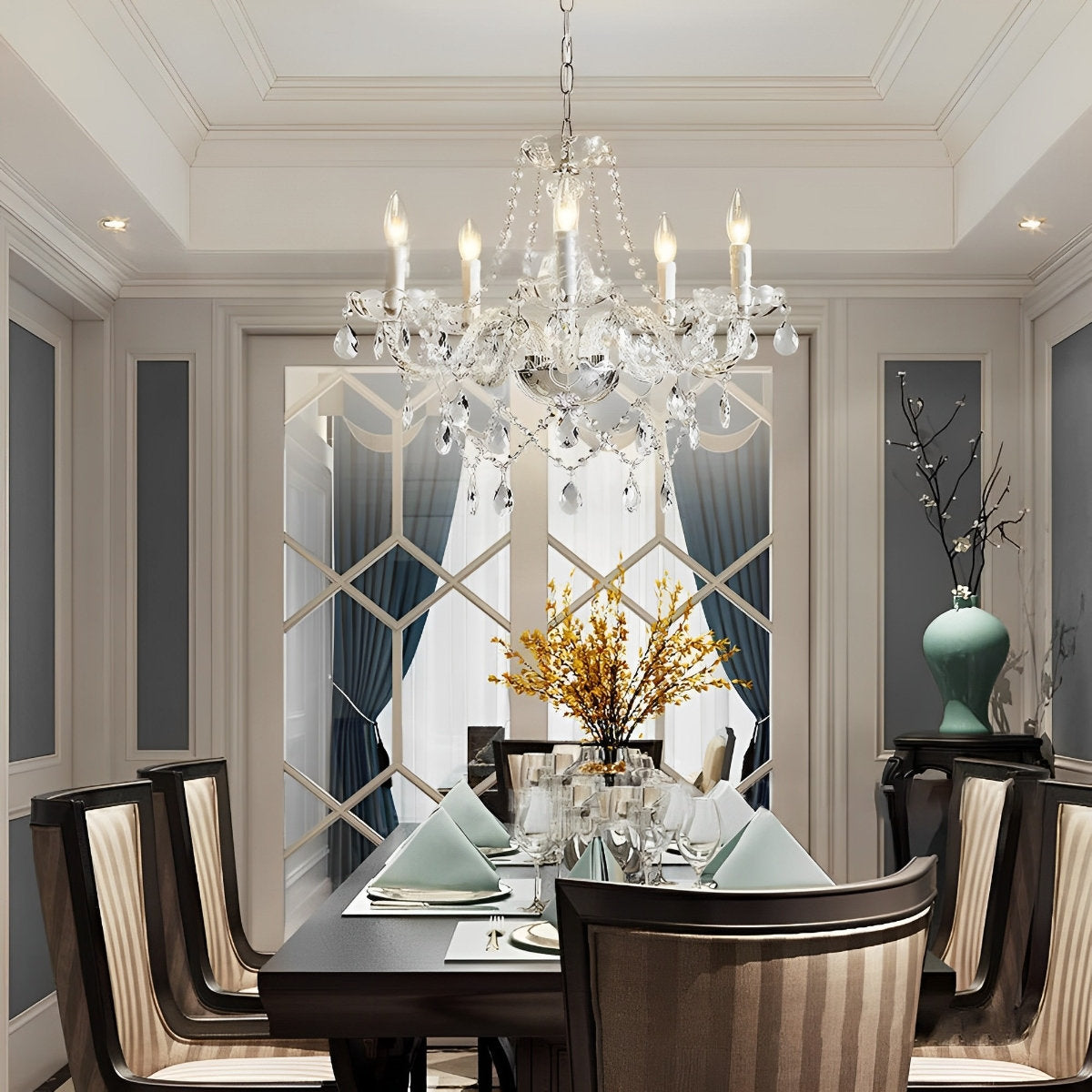 Elegant Glass Crystal Pendant Lamp