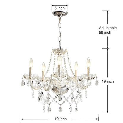 Elegant Glass Crystal Pendant Lamp