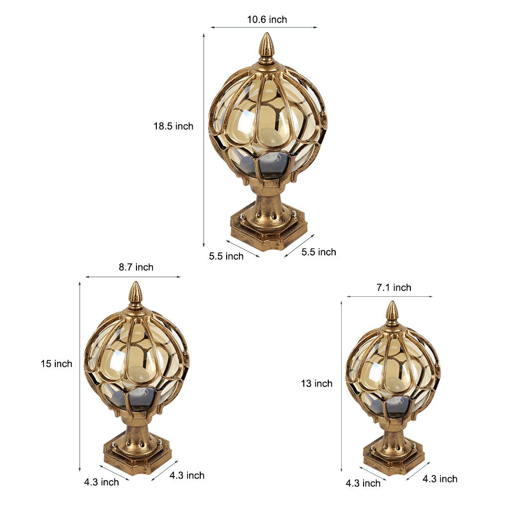 Rustic Antique Style Outdoor Lantern Post Light