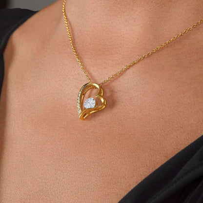 Delicate Heart Shaped Diamond Love Necklace - Halri