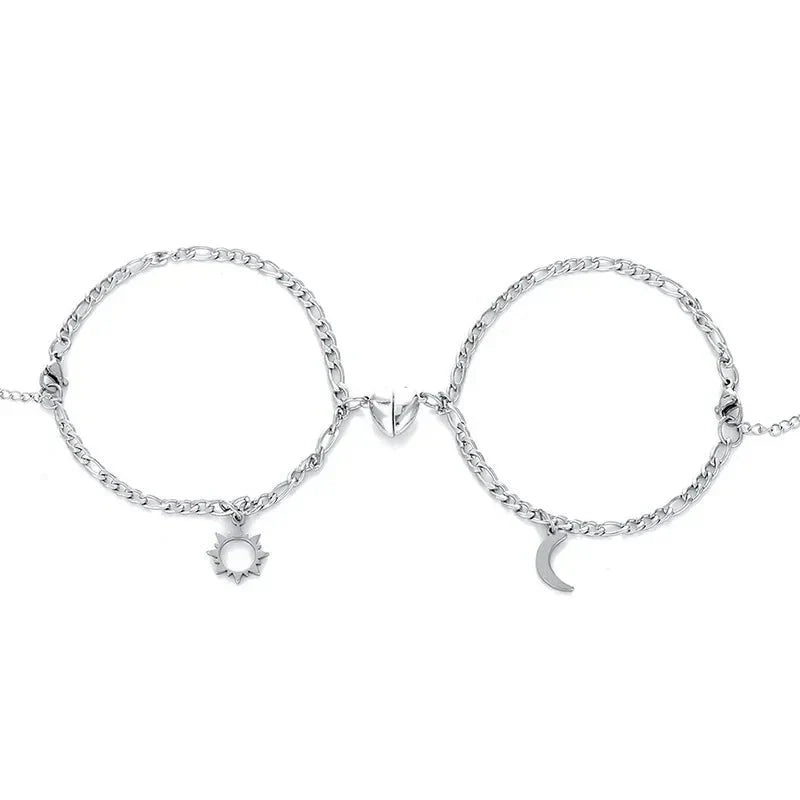 Ensemble de bracelets magnétiques romantiques pour couples