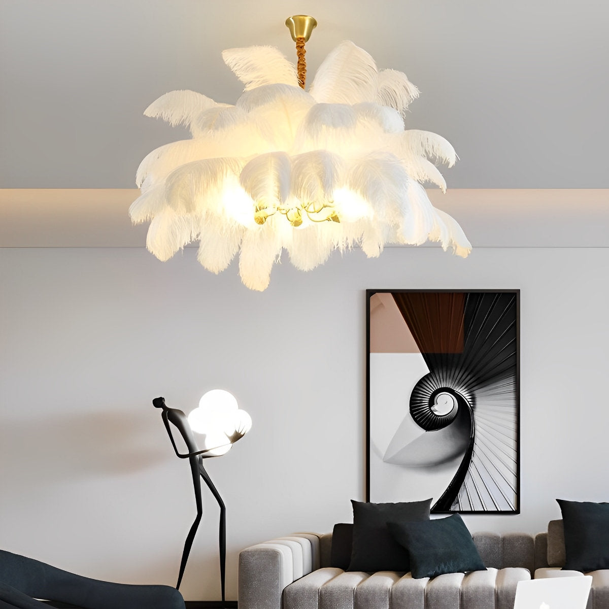 Stunning Bronze Crystal Ceiling Light Fixture