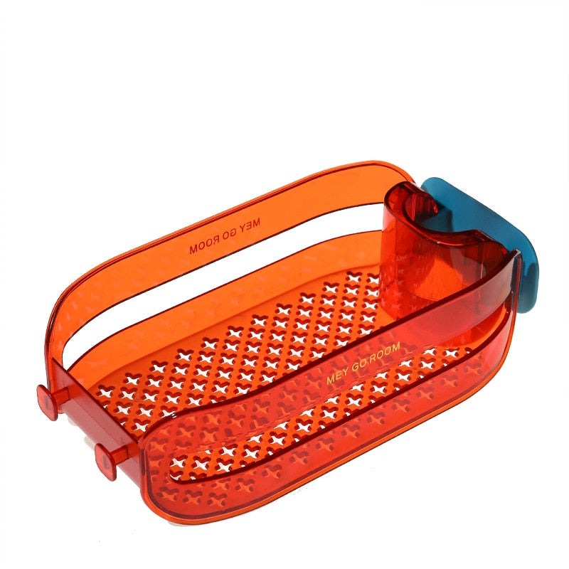 Organisateur de porte-éponges et panier de rangement pour évier, gain de place