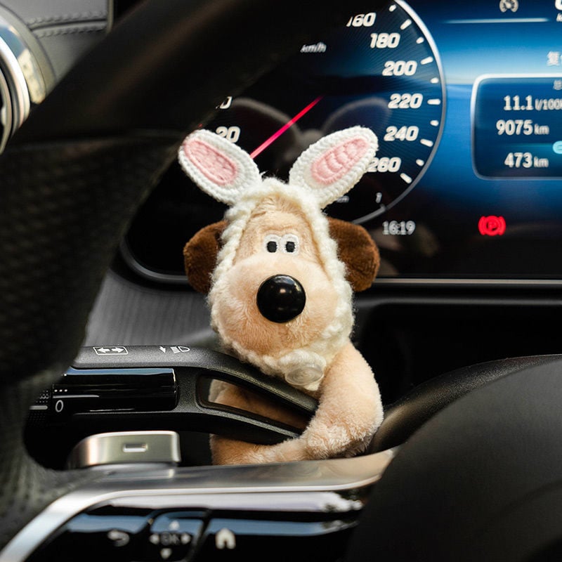 Décoration figurine de chien en voiture amusante 