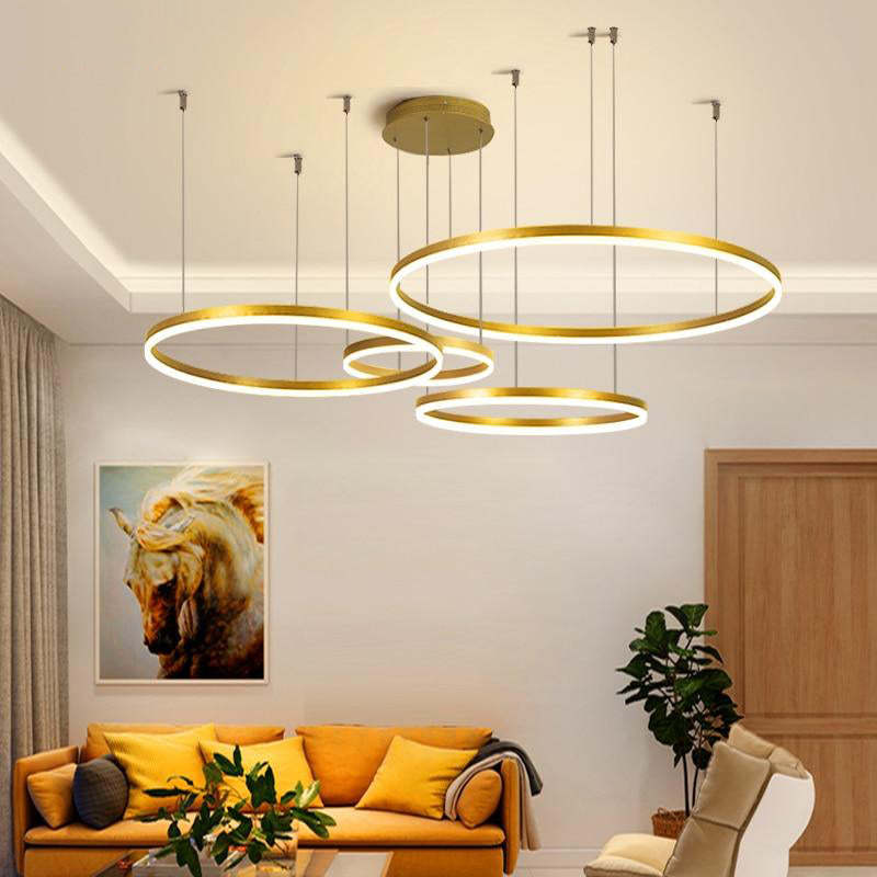 Stylish Metal Pendant Light Circle Design