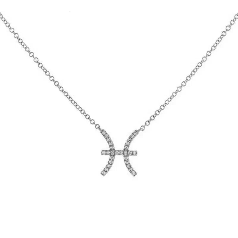 Collier pendentif astrologique en diamant délicat