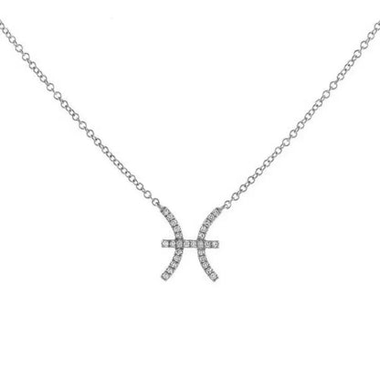 Collier pendentif astrologique en diamant délicat