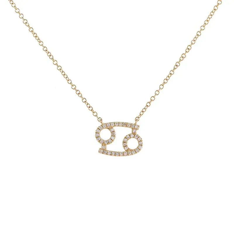 Collier pendentif astrologique en diamant délicat