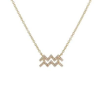 Collier pendentif astrologique en diamant délicat