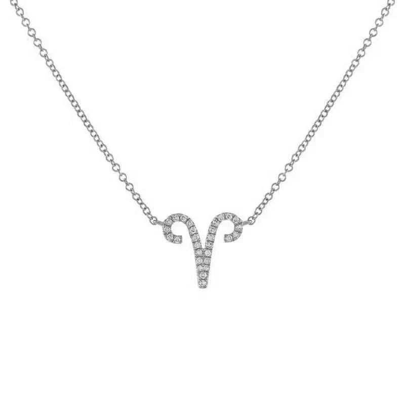 Collier pendentif astrologique en diamant délicat