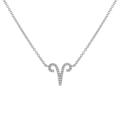 Collier pendentif astrologique en diamant délicat