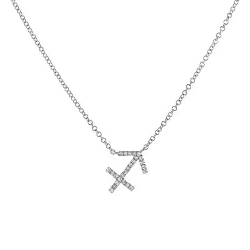 Collier pendentif astrologique en diamant délicat