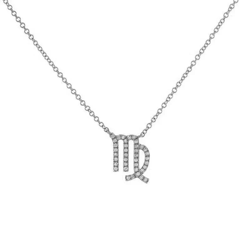 Collier pendentif astrologique en diamant délicat