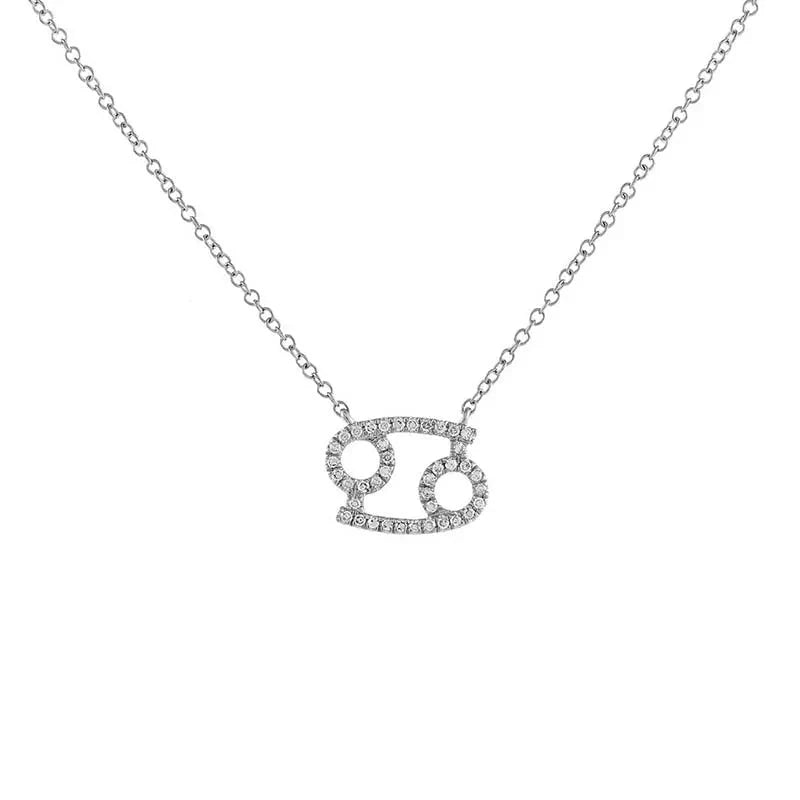 Collier pendentif astrologique en diamant délicat