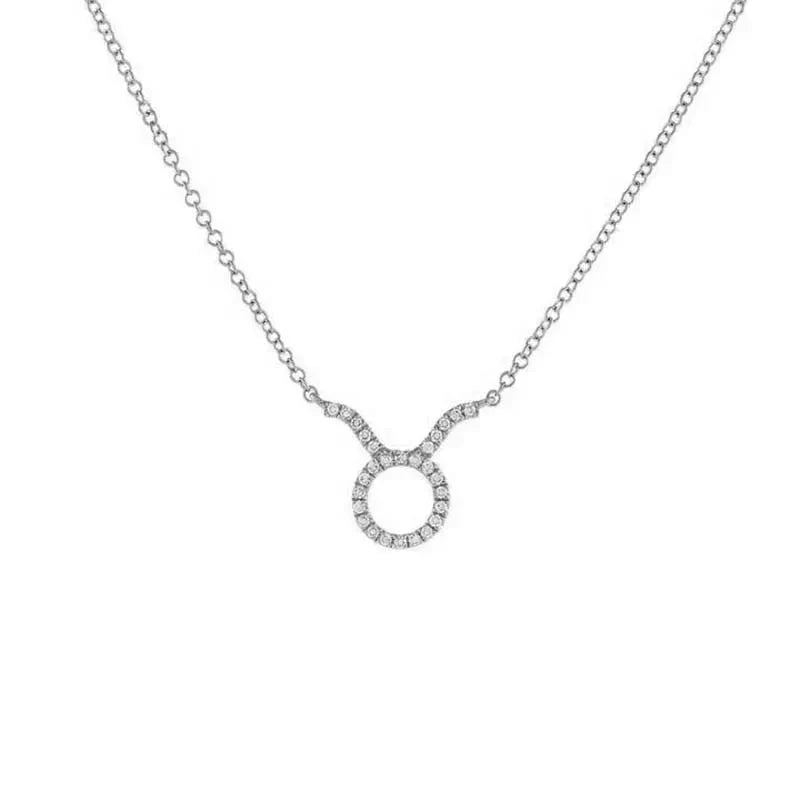 Collier pendentif astrologique en diamant délicat