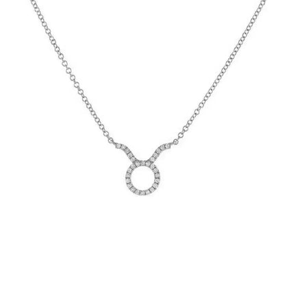 Collier pendentif astrologique en diamant délicat