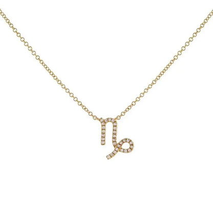Collier pendentif astrologique en diamant délicat