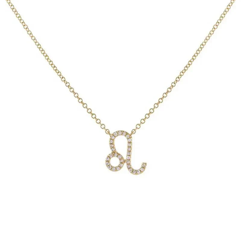 Collier pendentif astrologique en diamant délicat