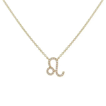 Collier pendentif astrologique en diamant délicat