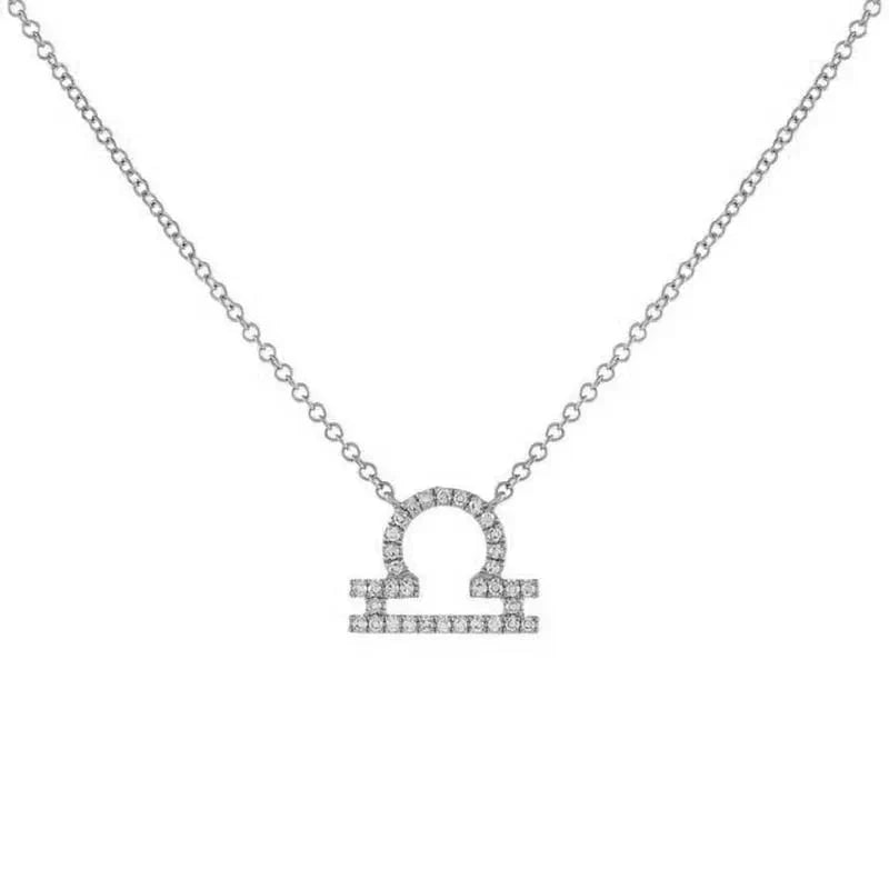Collier pendentif astrologique en diamant délicat