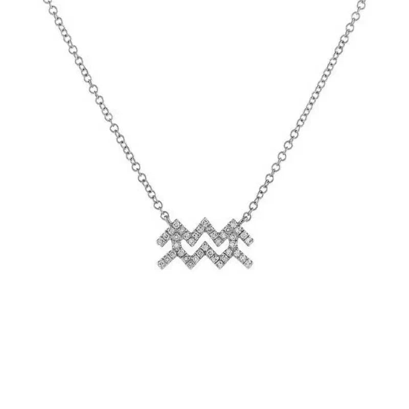 Collier pendentif astrologique en diamant délicat