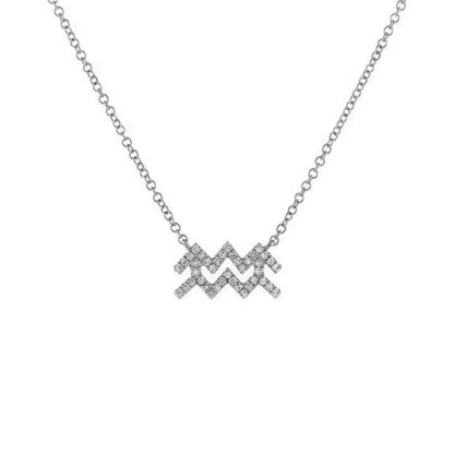 Collier pendentif astrologique en diamant délicat