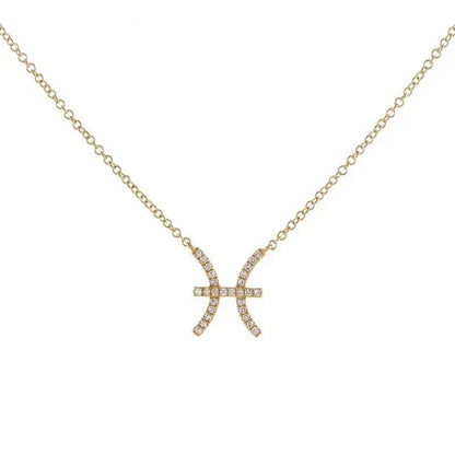Collier pendentif astrologique en diamant délicat