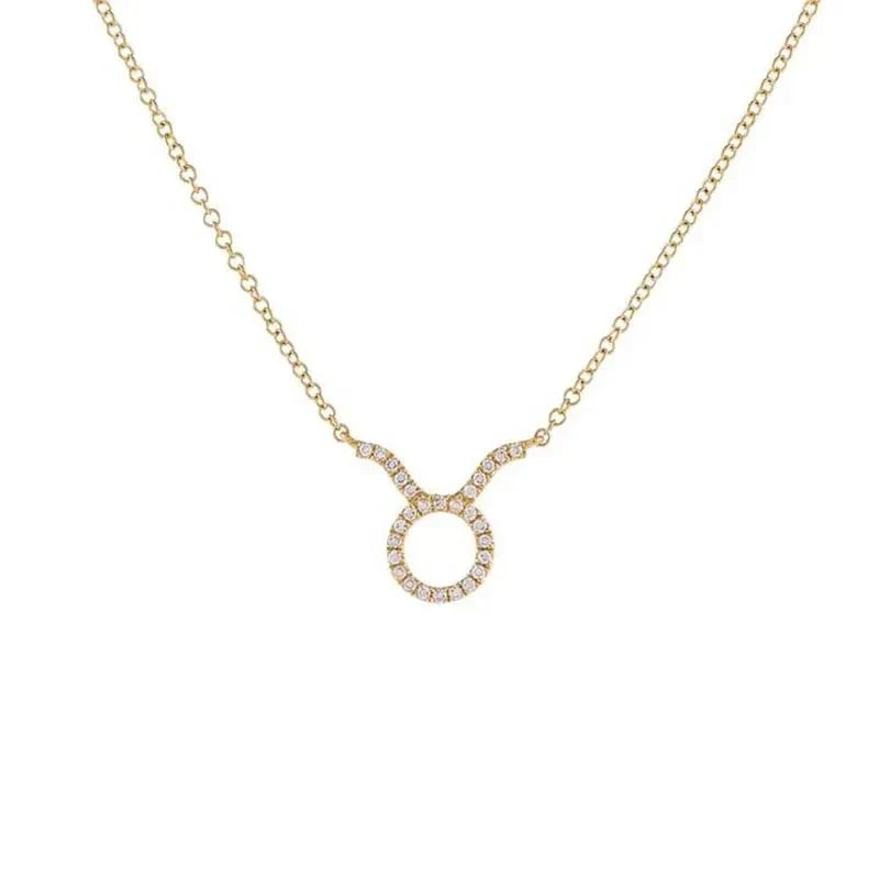 Collier pendentif astrologique en diamant délicat
