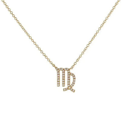 Collier pendentif astrologique en diamant délicat