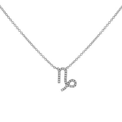 Collier pendentif astrologique en diamant délicat