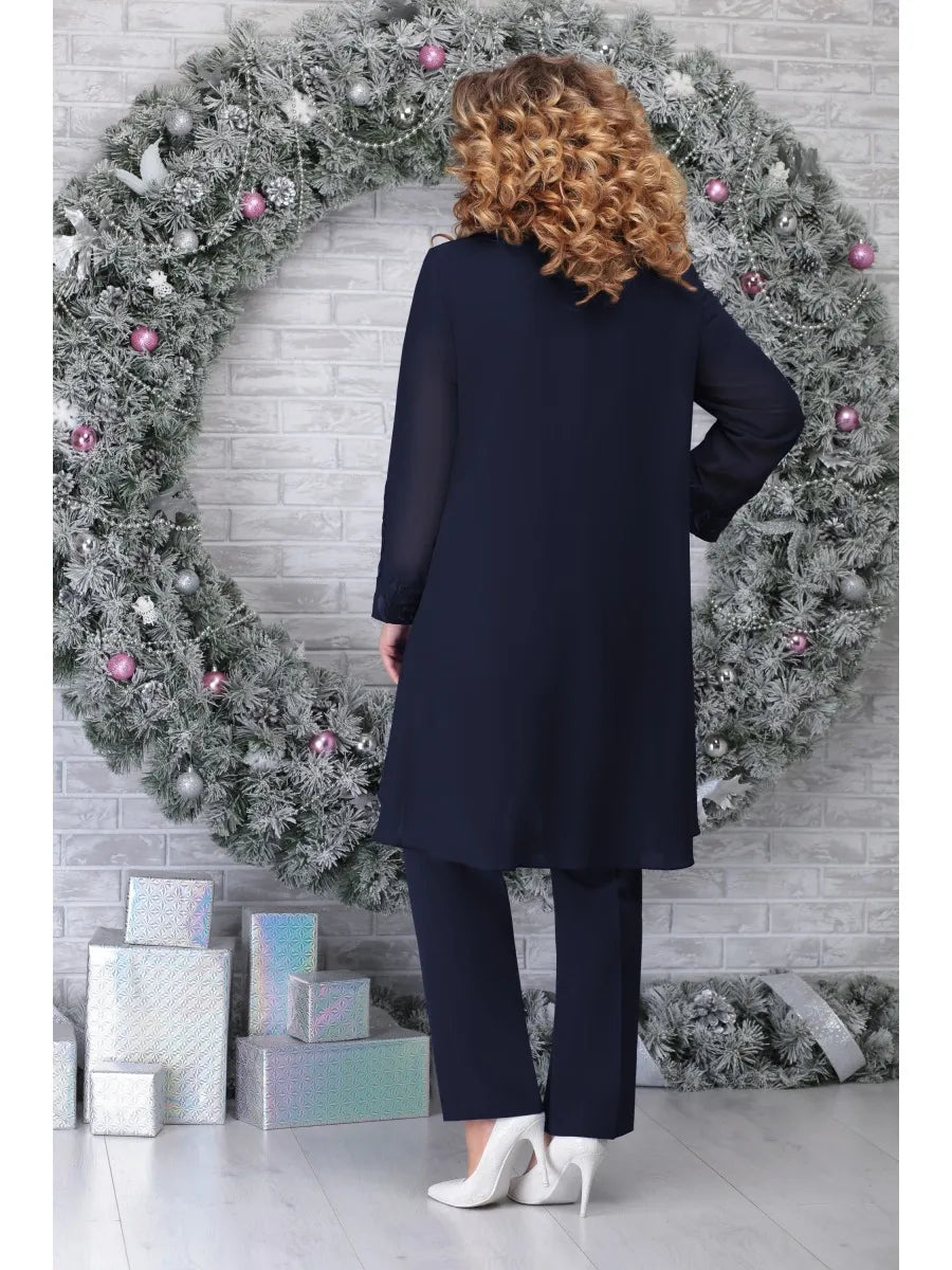 Stylish 3-Piece Floral Plus Size Suit Set