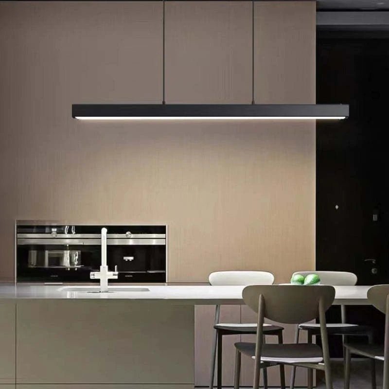 Simple Linear Pendant Light Modern Adjustable Ceiling Lamp