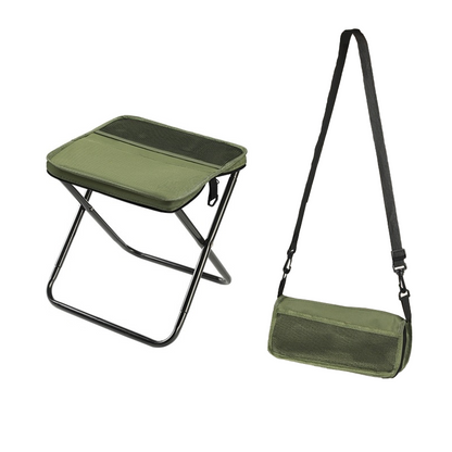 Tabouret de camping pliable et portable avec sac à dos