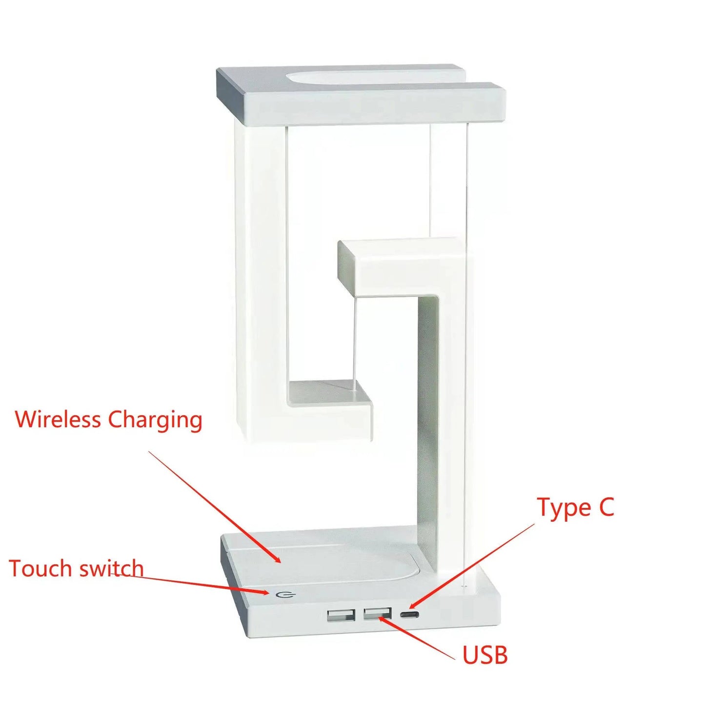 Portable LED Table Lamp with Wireless Charging